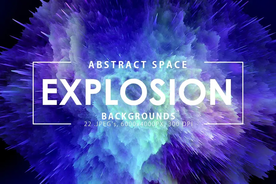 平面素材-22张高清超强视觉冲击力空间爆炸效果背景素材Space Explosion(3)